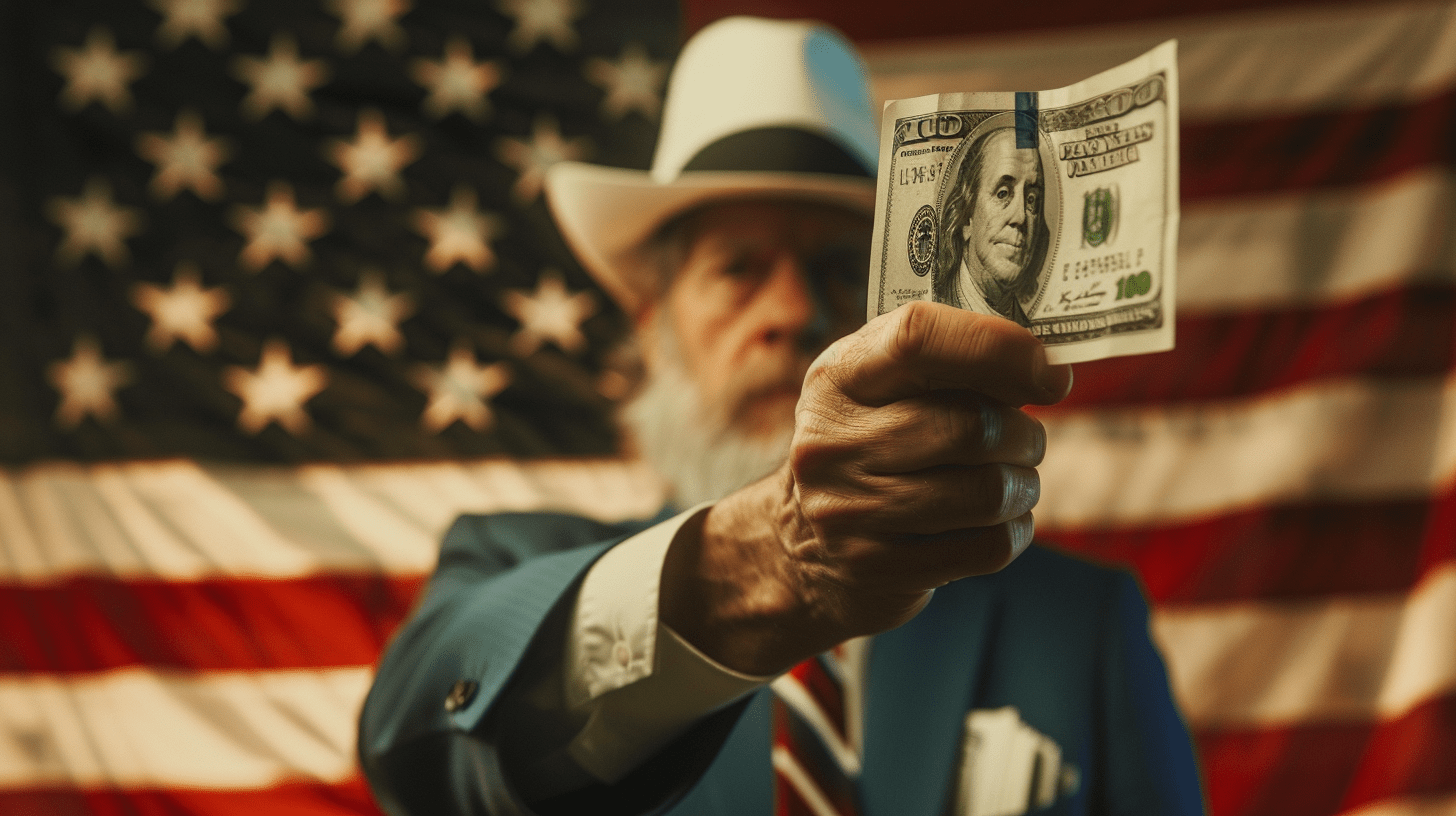 Uncle Sam Pointing Money like a gun- Unlocking Tax Benefits with Mortgage Interest Deduction: Your Path to Savings